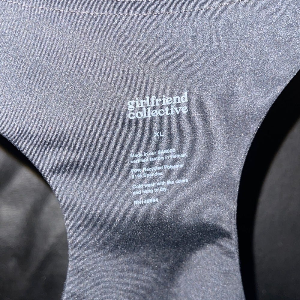 Girlfriend Collective Black Racerback Longline Sports Bra - Picture 8 of 13